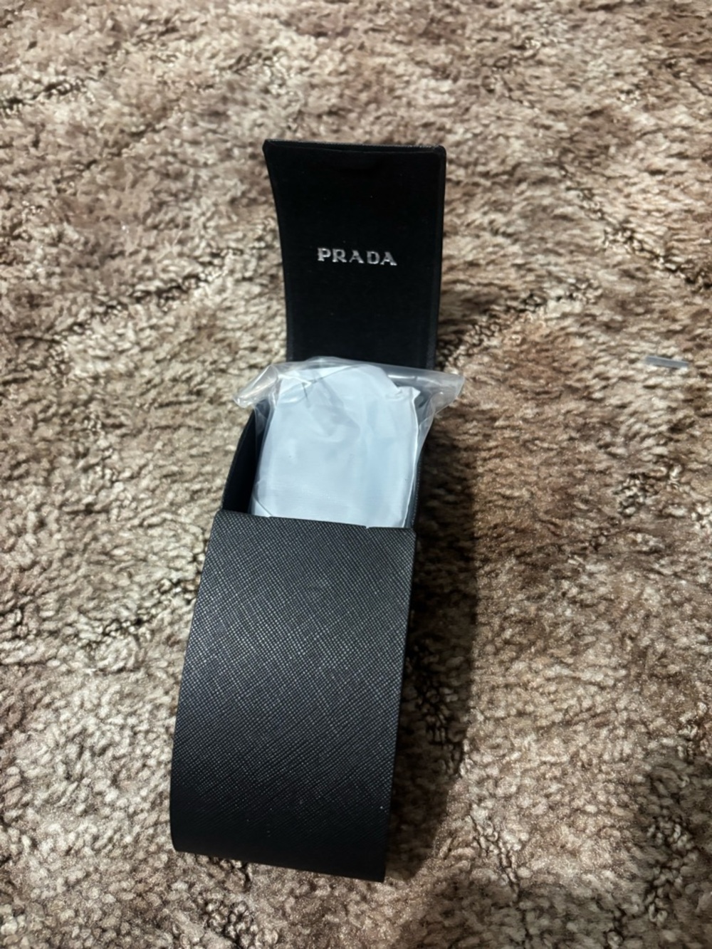Prada Black Rectangular Sunglasses with Black Case and Box - Picture 5 of 7